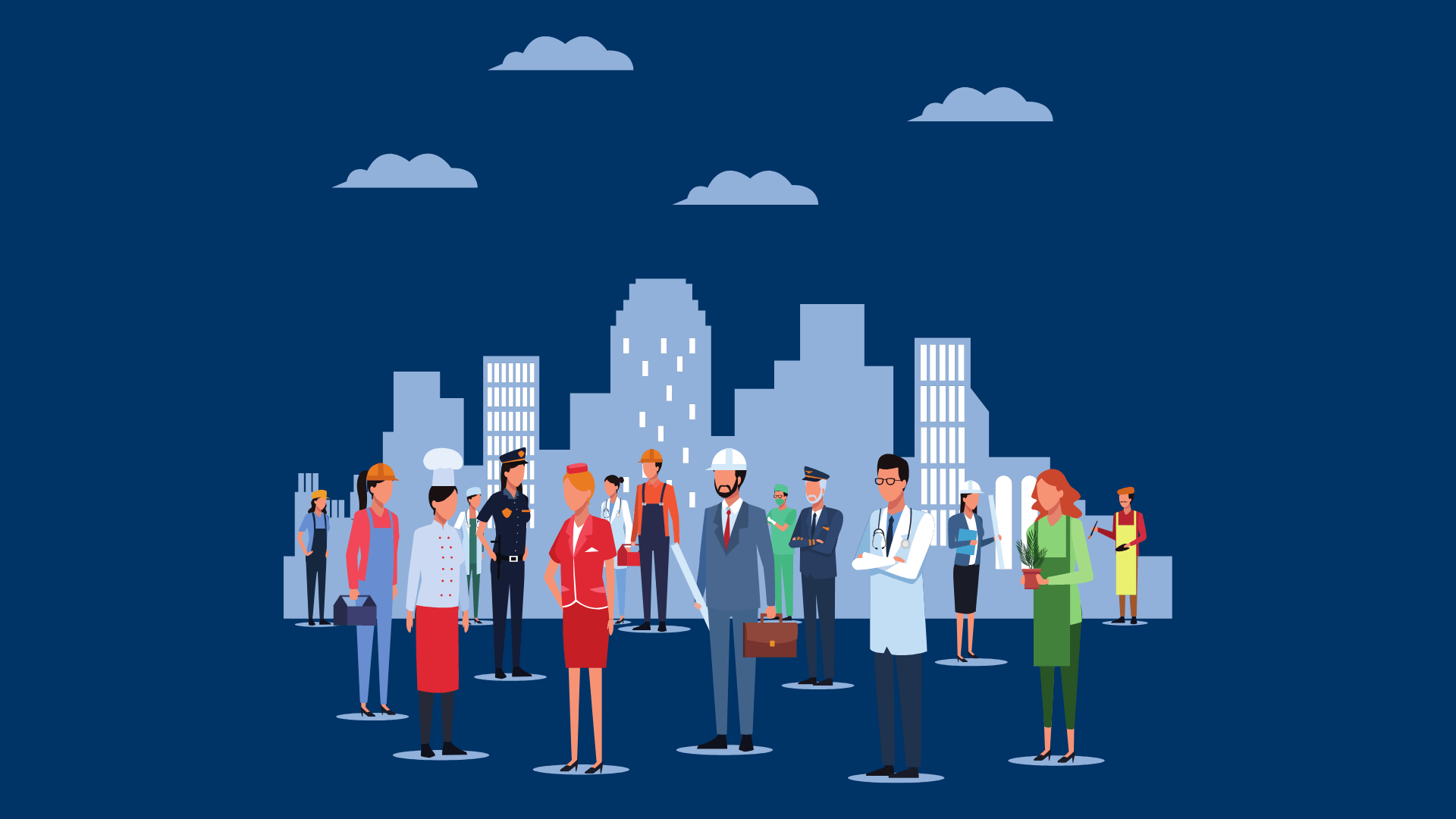 Plusieurs opportunités d'emploi dans une ville